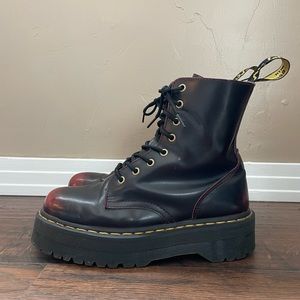 platform cherry colored dr martens
